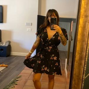 Floral short sleeved dress